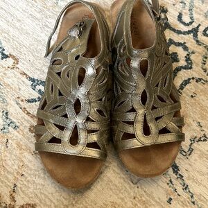 Josef Seibel silver sandals